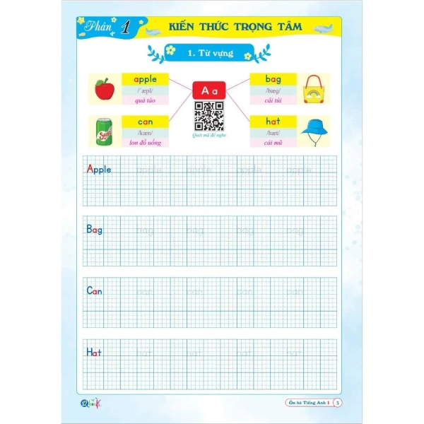 Hình ảnh sản phẩm Sách - Ôn Hè Tiếng Anh Lớp 1 - Dành cho học sinh lớp 1 lên 2 (1 cuốn)