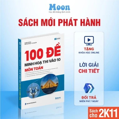 Sách Ôn Thi Vào 10 Lớp 9 - Tổng Ôn Toán Văn Anh Cho 2K11 - Giảm 34k - Moonbook 5