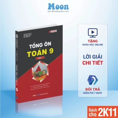 Sách Ôn Thi Vào 10 Lớp 9 - Tổng Ôn Toán Văn Anh Cho 2K11 - Giảm 34k - Moonbook 7
