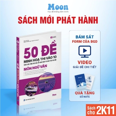 Sách Ôn Thi Vào 10 Lớp 9 - Tổng Ôn Toán Văn Anh Cho 2K11 - Giảm 34k - Moonbook 27