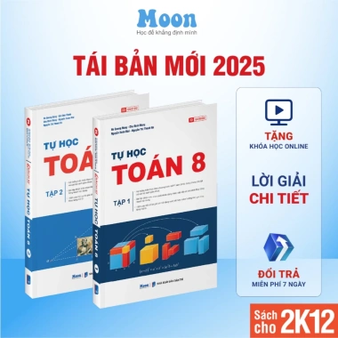 Sách toán lớp 8 chương trình mới, sách ID tự học toán kết nối tri thức, cánh diều, chân trời sáng tạo Moonbook 2