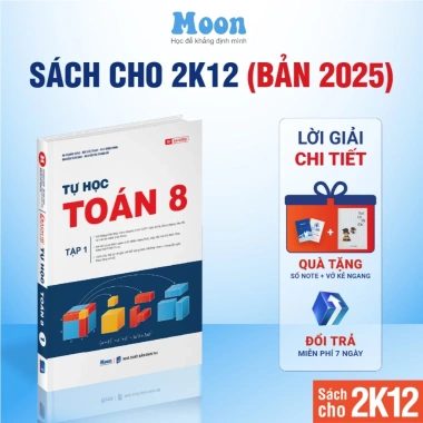 Sách toán lớp 8 chương trình mới, sách ID tự học toán kết nối tri thức, cánh diều, chân trời sáng tạo Moonbook 6