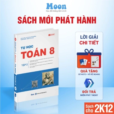Sách toán lớp 8 chương trình mới, sách ID tự học toán kết nối tri thức, cánh diều, chân trời sáng tạo Moonbook 7
