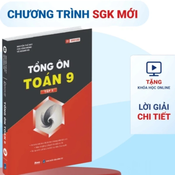 Hình ảnh sản phẩm Sách Tổng ôn Toán 9 Tái bản mới nhất Tập 1-2 - Ôn thi vào 10, giảm giá 150.000đ