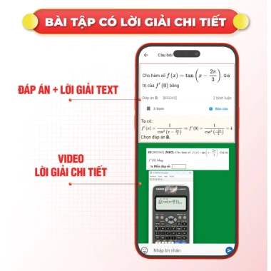 Sách Tổng ôn toán học lớp 12 tập 1 & 2 ôn thi thpt quốc gia, đánh giá năng lực cho 2k8 Moonbook 6