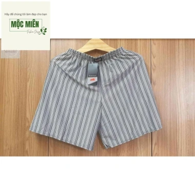 SALE HOT Quần Đùi Nam Sọc Trắng Thun Co Giãn Túi Sau Mặc Ngủ SUNMEN 45-90kg 20.000₫