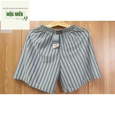 SALE HOT Quần Đùi Nam Sọc Trắng Thun Co Giãn Túi Sau Mặc Ngủ SUNMEN 45-90kg 20.000₫