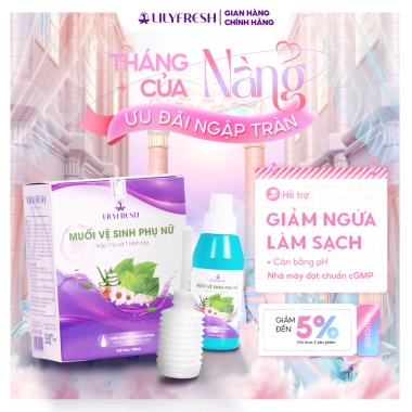 SALE TẾT Muối Vệ Sinh Phụ Nữ LilyFresh Dịu Nhẹ 100ml Giảm Mùi Cân Bằng PH - 135k