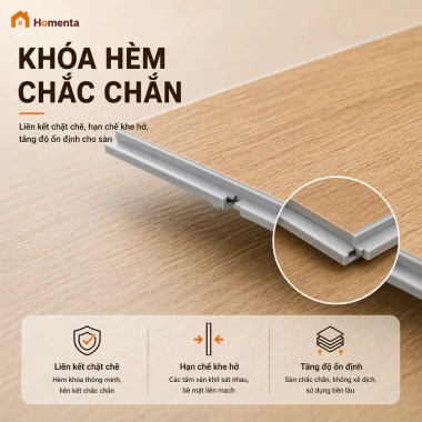 Sàn nhựa giả gỗ SPC hèm khóa 122x18.3cm dày 4mm – Chống nước, lắp ghép nhanh, BH 2 năm – 289k