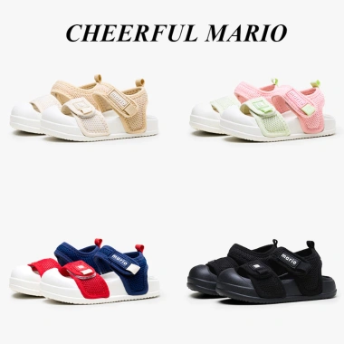 Sandal Hai Màu Cheerful Mario Dép Quai Hậu Chống Va Đập Bé Tập Đi Mầm Non 159k