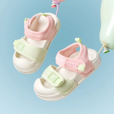 Sandal Hai Màu Cheerful Mario Dép Quai Hậu Chống Va Đập Bé Tập Đi Mầm Non 159k