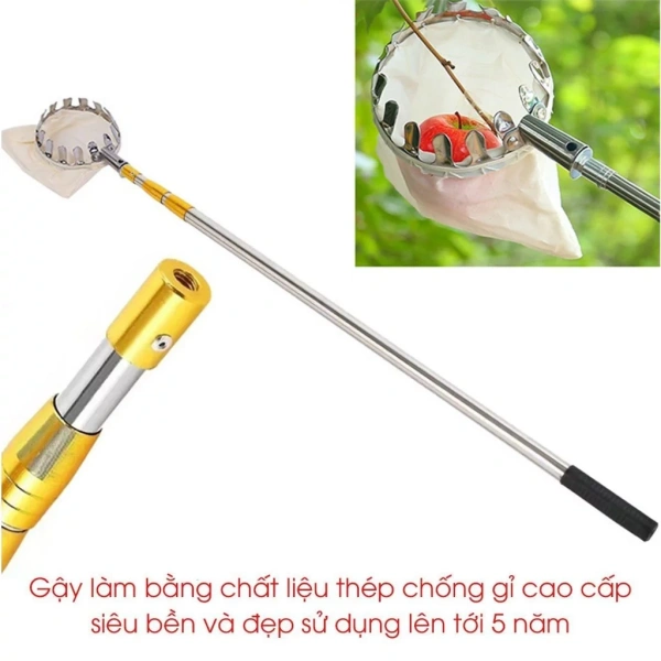 Hình ảnh sản phẩm Sào Gậy Hái Quả Inox 3M-9M - Công Cụ Hái Xoài, Sấu, Trái Cây Trên Cao Dễ Dàng Chỉ 149k!
