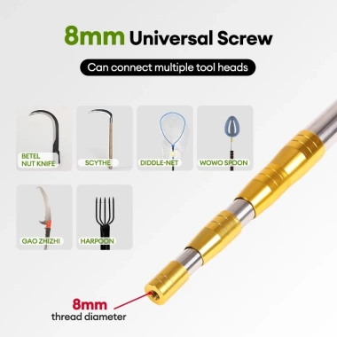 Sào Hái Trái Cây Trên Cao 6M Chắc Chắn Cứng Cáp Rút Gọn và Vợt Hái - Giá 65.000 VND