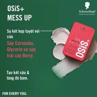 Sáp Mờ Giữ Nếp Tóc OSiS+ Mess Up 100ml - Giữ Nếp Lâu, Bám Đậm, 376k 2