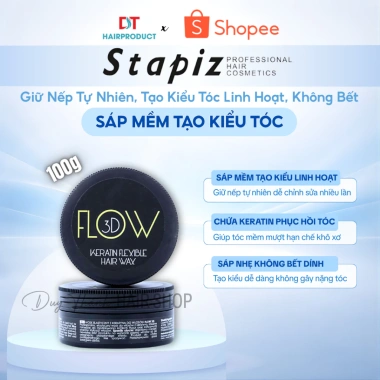 Sáp Tạo Kiểu STAPIZ Flow 100g Chính Hãng - Giữ Nếp Tự Nhiên, Không Bết, 330k