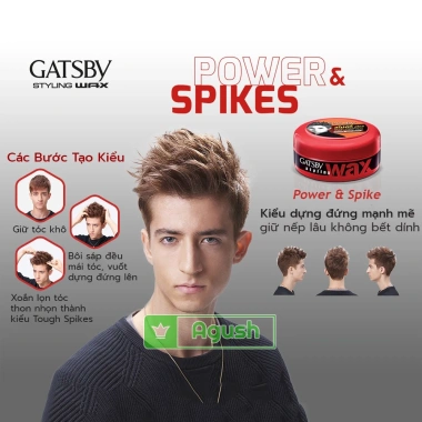 Sáp vuốt tóc nam nữ Gatsby Power Spikes 75g 25g - Thơm, giữ nếp lâu, không bết, chính hãng Nhật Bản 4