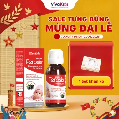 Sắt FEROSIS cho bé 30ml - Không tanh, không táo bón, bổ sung sắt nhanh, giá ưu đãi 350.000₫ 8 Sắt FEROSIS cho bé 30ml - Không tanh, không táo bón, bổ sung sắt nhanh, giá ưu đãi 350.000₫ 8
