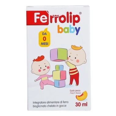 Sắt FERROLIP BABY hữu cơ dạng siro nhỏ giọt 30ml nhập khẩu Italy - Hàng chính hãng, giảm giá 295k