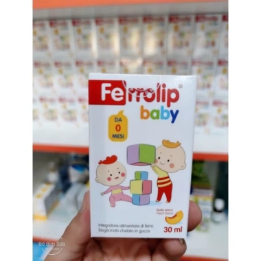 Sắt FERROLIP BABY hữu cơ dạng siro nhỏ giọt 30ml nhập khẩu Italy - Hàng chính hãng, giảm giá 295k