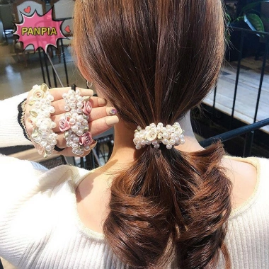 Scrunchies Đuôi Ngựa Ngọc Trai Đính Hạt Co Giãn Pnpia - Dây Buộc Tóc Giá Ưu Đãi 43,956₫