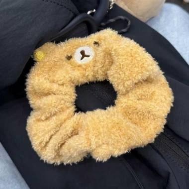 Scrunchies Rilakkuma Dễ Thương Co Giãn Dây Buộc Tóc Gấu Sang Trọng Cho Nữ Bé Gái
