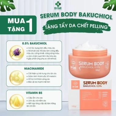 Serum Body Bakuchiol 0,5% Dr Cell dưỡng ẩm, làm sáng, nâng tone da, giá chỉ 290.000 VND
