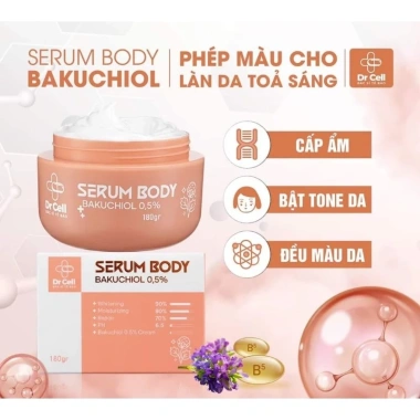 Serum Body Bakuchiol 0,5% Dr Cell dưỡng ẩm, làm sáng, nâng tone da, giá chỉ 290.000 VND
