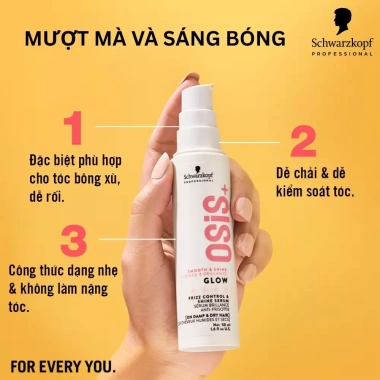 Serum Dưỡng Bóng Tóc OSiS+ GLOW 50ml – Dưỡng ẩm, bóng mượt, giảm giá 425k 5