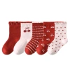 Set 10 Đôi Tất Bé Gái Cao Cổ 1-12 Tháng - Màu Sắc Năm Mới, Giá Chỉ 48.000 VND 2