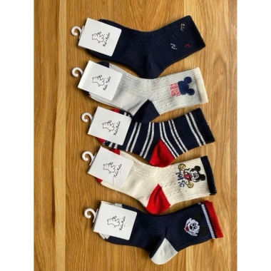 Set 10 Đôi Tất Trẻ Em Hoạt Hình Dễ Thương Cotton Dày Mềm Cổ Trung Thoáng Khí 68.800₫
