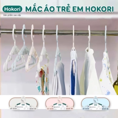 Set 10 Mắc Áo Trẻ Em Hokori Giá Siêu Tiết Kiệm 28.000 VND Chất Lượng Đẹp Đa Màu 5