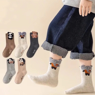 Set 10 tất cotton trẻ em Baby Bear - Hình thú 3D dễ thương cho bé trai & bé gái, chỉ 71.200₫ 4