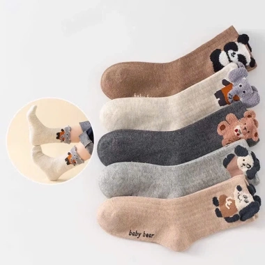 Set 10 tất cotton trẻ em Baby Bear - Hình thú 3D dễ thương cho bé trai & bé gái, chỉ 71.200₫ 8