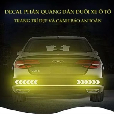 Set 12 Miếng Dán Phản Quang Ô Tô - Miền Tên, Cảnh Báo An Toàn, 55.000 VNĐ