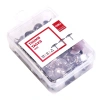 Set 200 đinh ghim bảng nỉ gỗ bần mũ inox bạc Deli - Dán tranh ảnh, sticker, đóng túi 2