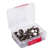 Set 200 đinh ghim bảng nỉ gỗ bần mũ inox bạc Deli - Dán tranh ảnh, sticker, đóng túi 3