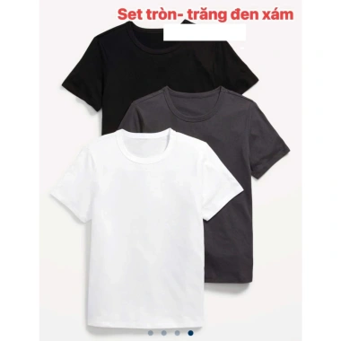 Set 3 Áo Thun Old Navy Cotton Trơn Giá Ưu Đãi 408k - Độ Mềm Mại, Độ Bền Cao 2