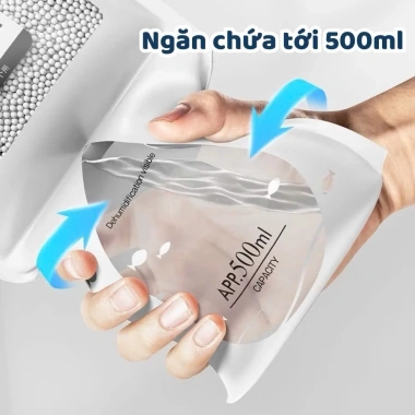 Set 5 úi hút ẩm treo tủ quần áo 500ml siêu thấm, khử mùi, ngăn ẩm mốc, móc treo, chỉ 35.000đ 7