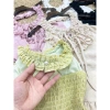 Set Áo Nhún Bèo Linen Cổ Tiểu Thư + Quần Dài Đũi Xước dưới 60kg Quảng Châu cho Du lịch, Chụp ảnh, Cafe 6
