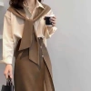Set Áo Sơ Mi Phối Vạt Mix và Chân Váy Dài Nâu Tây - Đủ Size 38‑80kg, 218.000₫ 6