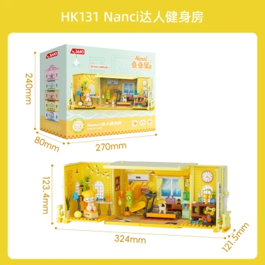 Set bộ xếp hình nhà xếp chồng cho bé gái - Đồ chơi giáo dục, quà sinh nhật, mô hình kiến trúc, giảm giá 267.967₫