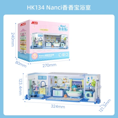 Set bộ xếp hình nhà xếp chồng cho bé gái - Đồ chơi giáo dục, quà sinh nhật, mô hình kiến trúc, giảm giá 267.967₫