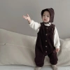 Set bodysuit và mũ áo nỉ mềm cho bé trai, bé gái mùa thu đông F56 - Giá 189.200₫ 6