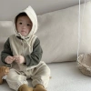 Set bodysuit và mũ áo nỉ mềm cho bé trai, bé gái mùa thu đông F56 - Giá 189.200₫ 7