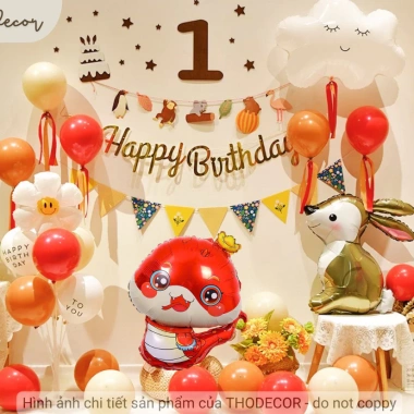 Set Bóng Bay Rắn Nhỏ Đáng Yêu Happy Birthday Tuổi Tỵ THODECOR - Giá chỉ 100.000₫ 5 Set Bóng Bay Rắn Nhỏ Đáng Yêu Happy Birthday Tuổi Tỵ THODECOR - Giá chỉ 100.000₫ 5