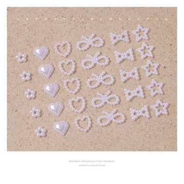 Set charm nail 50 mẫu mix nhiều hình, dây ngọc trai gắn móng - siêu xinh, chỉ 19.000