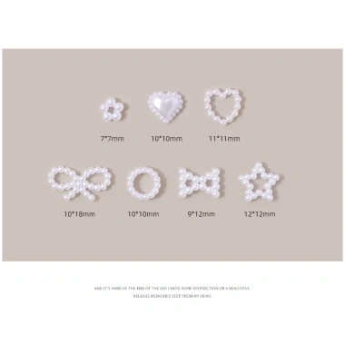 Set charm nail 50 mẫu mix nhiều hình, dây ngọc trai gắn móng - siêu xinh, chỉ 19.000
