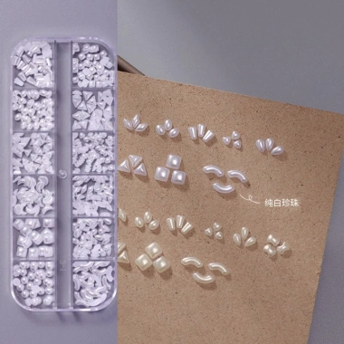 Set charm nail 50 mẫu mix nhiều hình, dây ngọc trai gắn móng - siêu xinh, chỉ 19.000