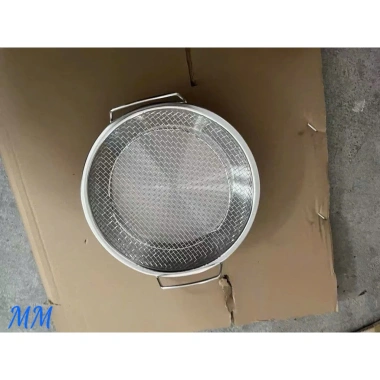 Sét khay inox 304 20cm kèm vỉ lưới lọc dầu - Đựng thực phẩm chiên rán an toàn, bền, giá 95.200 VND