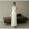 Set Nữ JOVEN Sabi Áo Form Peplum + Chân Váy Suông Dây Kéo Sau Lưng - Giá 513k